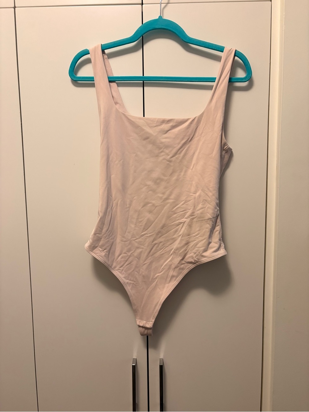 Aritzia Women's square Neck Bodysuit - Light Blush Pink